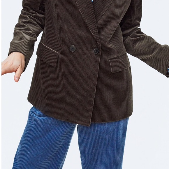 NWT Zara brown corduroy boyfriend blazer j… - Picture 3 of 8